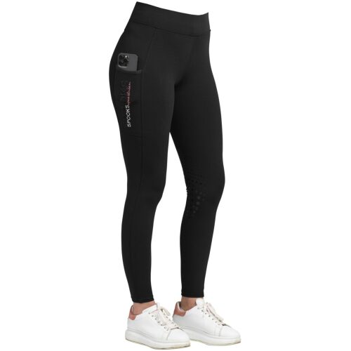 Johna Knee Grip Leggings - Black